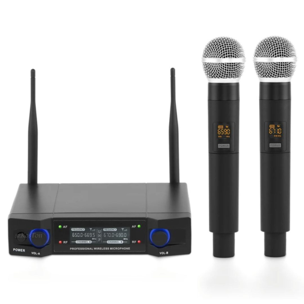 Système de microphone sans fil UHF professionnel pour karaoké